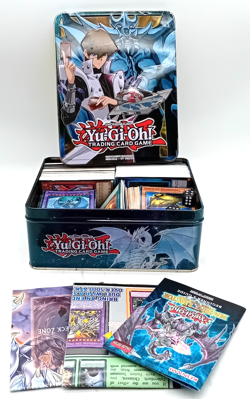 YU-GI-OH! (Yugioh) Trading Cards - Job Lot of Cars in Tin - Unsorted - Image 1
