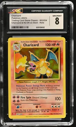 2023 Pokemon Trading Card Game Classic - Charizard #003/034 CGC 8 NM/Mint - Image 2