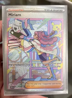 Pokemon Trainer Miriam TCG Holo Card 251/198 SV01 Scarlet & Violet Damaged - Image 1