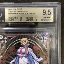 2025 One Piece Stussy Special Card Alternate Art #OP07-085 Bgs 9,5 GEM MINT Eng - Image 3