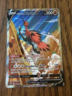 Pokemon TCG Galarian Zapdos v Chilling Reign Alternate Full Art Card 174/198 - Image 1