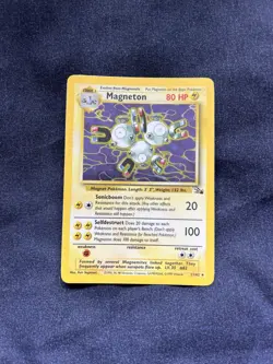 Pokemon TCG Magneton 11/62 Fossil Holo Unlimited Rare Card - Image 1