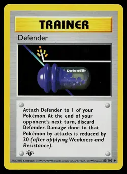 Pokemon Card - Defender Base Set Shadowless 80/102 1st Edition Uncommon - Image 1