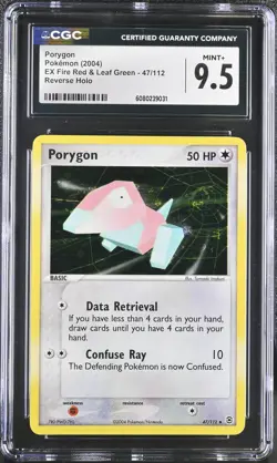 CGC 9.5 MINT+ Porygon EX Fire Red & Leaf Green 47/112 Reverse Holo Pokemon Card - Image 1