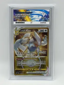 Lugia VSTAR Gold Full Art 211/195 Silver Tempest Ace 9 Pokemon Card English - Image 1