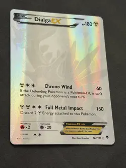 Dialga EX Full Art Holo Pokemon Card 122/119 Dragon Basic 2014 English - Image 1