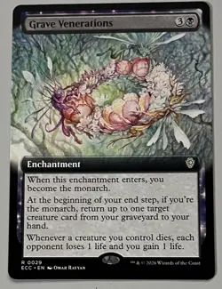 MTG Lorwyn Eclipsed Commander Grave Venerations Enchantment RARE REGULAR #0029 - Image 1