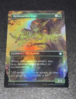 MTG | Reclamation Sage - Foil - Borderless | 340 | (NM) | Foundations - Image 1