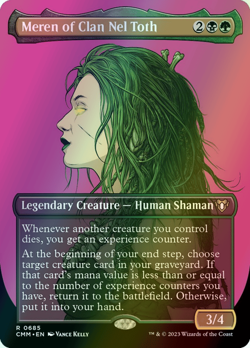 MTG Meren of Clan Nel Toth Borderless Foil ** Commander Masters ** English - Image 1