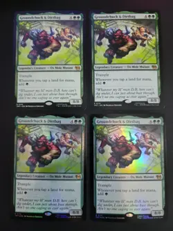 Groundchuck & Dirtbag (2 Foil & 2 Non) Rare MTG Ninja Turtles - Image 1