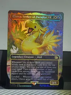 Choco, Seeker of Paradise (Borderless) (Chocobo Track Foil) MTG Final Fantasy 56 - Image 1