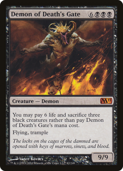 Demon of Death's Gate #92 (MP) Magic 2011 M11 Magic MTG - Image 1