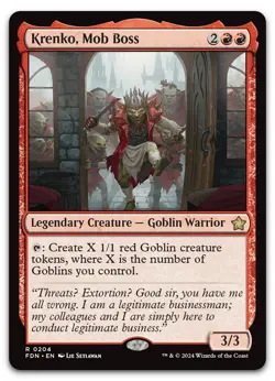 Krenko, Mob Boss #204 (LP) Foundations FDN Magic MTG - Image 1