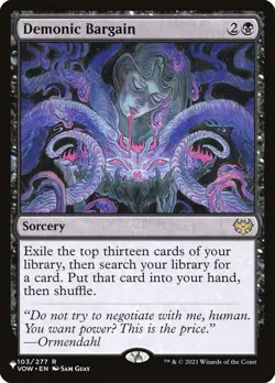 MTG Demonic Bargain ** The List ** English - Image 1