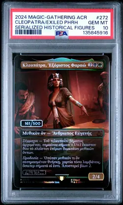 2024 MTG ASSASSIN'S CREED #272 CLEOPATRA, EXILED PHARAOH 161/500 PSA 10 - Image 1