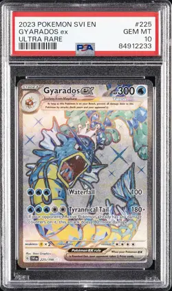 2023 POKEMON SVI EN-SCARLET & VIOLET ULTRA RARE #225 GYARADOS EX PSA 10 - Image 1