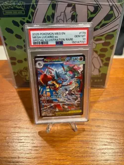 2025 Pokemon Mega Evolution Lucario ex Special Illustration Rare #179/132 PSA 10 - Image 1