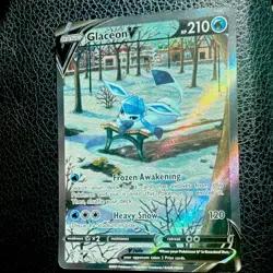 Pokemon Glaceon V Ultra Rare Full Art Holo 210HP 175/203 Evolving Skies 2021 - Image 1