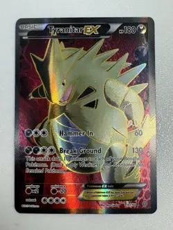Pokemon Tyranitar EX Full Art Ultra Rare Holo #91/98 XY Ancient Origins 180 HP - Image 2