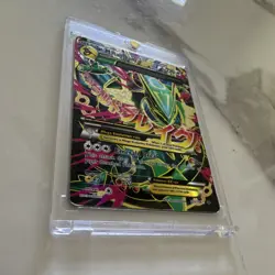 Pokemon M Rayquaza EX 105/108 Roaring Skies Ultra Rare Mega Full Art Holo Card - Image 3