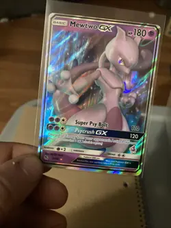 Pokemon TCG Mewtwo GX Hidden Fates 31/68 Holo Ultra Rare Mewtwo Stamped - Image 1