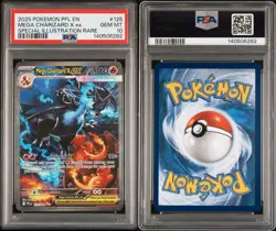 2025 POKEMON PFL EN-PHANTASMAL FLAMES #125 MEGA CHARIZARD X EX PSA 10 - Image 3