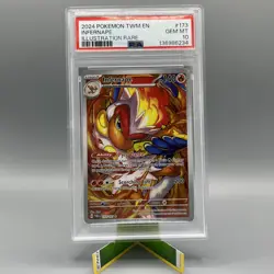 2024 POKEMON TWM EN-TWILIGHT MASQUERADE ILLUSTRATION RARE #173 INFERNAPE PSA 10 - Image 1