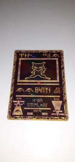 Preowned Pokemon TCG Base Set Holo Charizard, Holo Raichu, And Holo Ancient Mew - Image 5