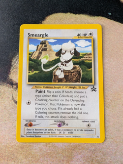 Pokemon Smeargle Black Star Promo 32 WOTC - LP - Image 1