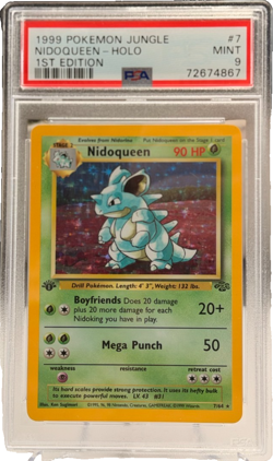 1999 Pokemon Jungle Nidoqueen-Holo Rare #7 MINT PSA 9 1st Edition - Image 1