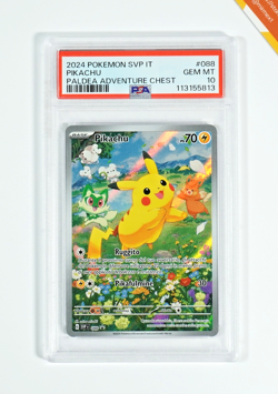 Pokemon PSA 10 Pikachu #088 SVP IT Paldea Adventure Chest Promo 2024 Italiano - Image 1