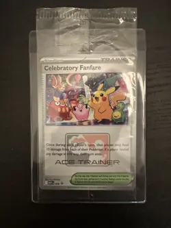 2025 Pokemon Celebratory Fanfare Ace Trainer #028 SEALED - Image 1
