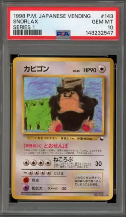 Pokemon Snorlax Vending Series 1 Japanese #143 PSA 10 Gem Mint - Image 1