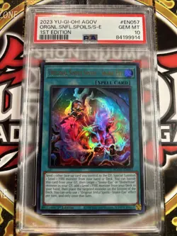 YuGiOh ORIGINAL SINFUL SPOILS-SNAKE EYE #AGOV-EN057🔥PSA 10🔥1st ED-ULTRA RARE - Image 1