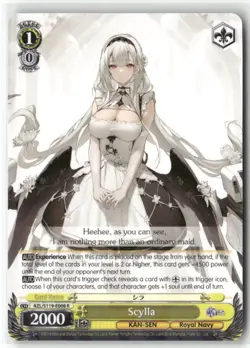 Scylla Weiss Schwarz R Foil NM Azure Lane Vol 2 E008 - Image 1