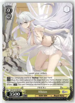 Albion Weiss Schwarz Azur Lane Vol 2 NM R - Image 1