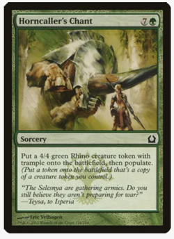 Magic the Gathering Cards Horncaller's Chant (4x) PLAYSET RtR NM/LP - Image 1