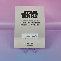 ANAKIN SKYWALKER STAR WARS OVERSIZED ORIGINAL ART CARD TOPPS AUTOGRAPH - Image 2