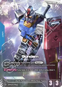 Gundam Alternate Art Foil - GD01-001 LR+ NM - Gundam TCG Card Game - Image 1