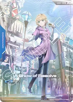 A Show of Resolve Alternate Art Foil - GD01-100 U+ NM - Gundam TCG Card Game - Image 1