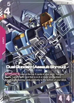 Duel Gundam (Assault Shroud) Alternate Art Foil- GD01-045 LR+ NM - TCG Card Game - Image 1