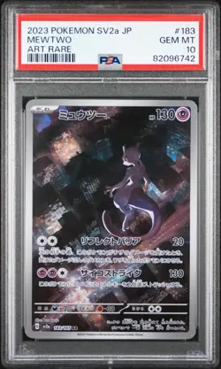 Pokemon PSA 10 Mewtwo #183 SV2a Card 151 Art Rare 2023 Japanese - Image 2