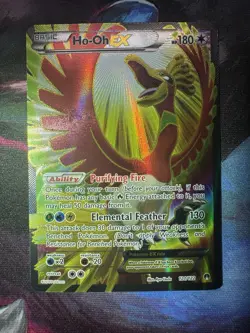 Pokemon TCG Ho-Oh EX Full Art Ultra Holo Rare Card 121/122 XY Breakpoint - Image 1