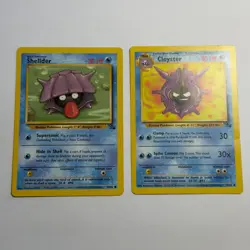 Pokemon TCG Shellder Cloyster 2-Card Evolution Lot WOTC Vintage 1999 - Image 1