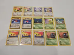 Lot Of 14 Vintage Non-Holo Pokemon Cards Fossil Gloom, Persian, Meowth, Oddish - Image 1