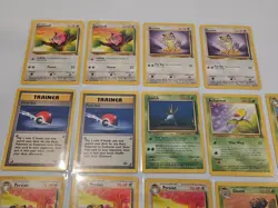 Lot Of 14 Vintage Non-Holo Pokemon Cards Fossil Gloom, Persian, Meowth, Oddish - Image 2
