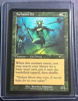 MTG Farhaven Elf (Retro Frame) Store Championship Promo Magic the Gathering Card - Image 1