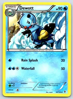 Dewott - Boundaries Crossed 40/149 Black White Pokemon Card LP - Image 1