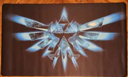 Zelda Tri force crest Playmat card game desk Mouse Pad TCG CCG MTG 24 x 14 - Image 1