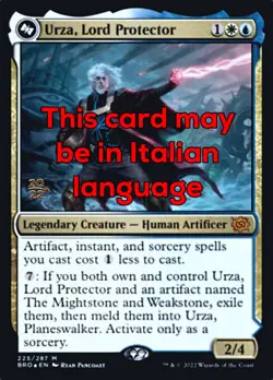 MTG URZA, LORD PROTECTOR FOIL EXC - URZA, LORD PROTETTORE 225 - BRO PRE - MAGIC - Image 1